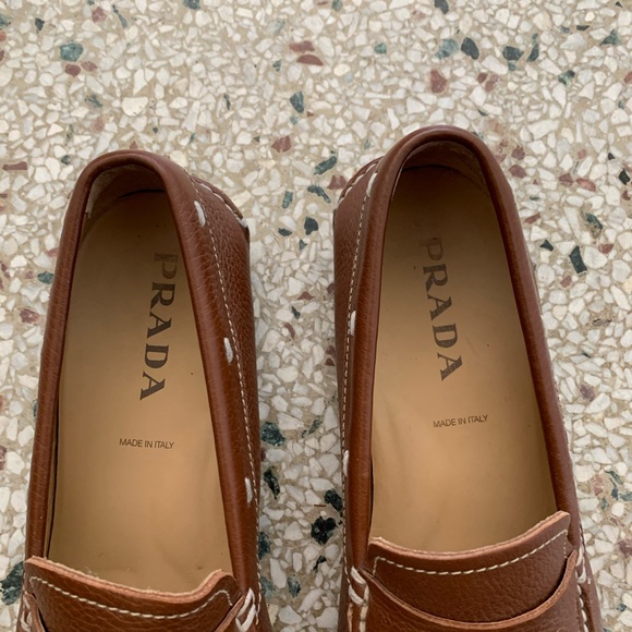 Brown men’s Prada loafers size 9 - Picture 3 of 5